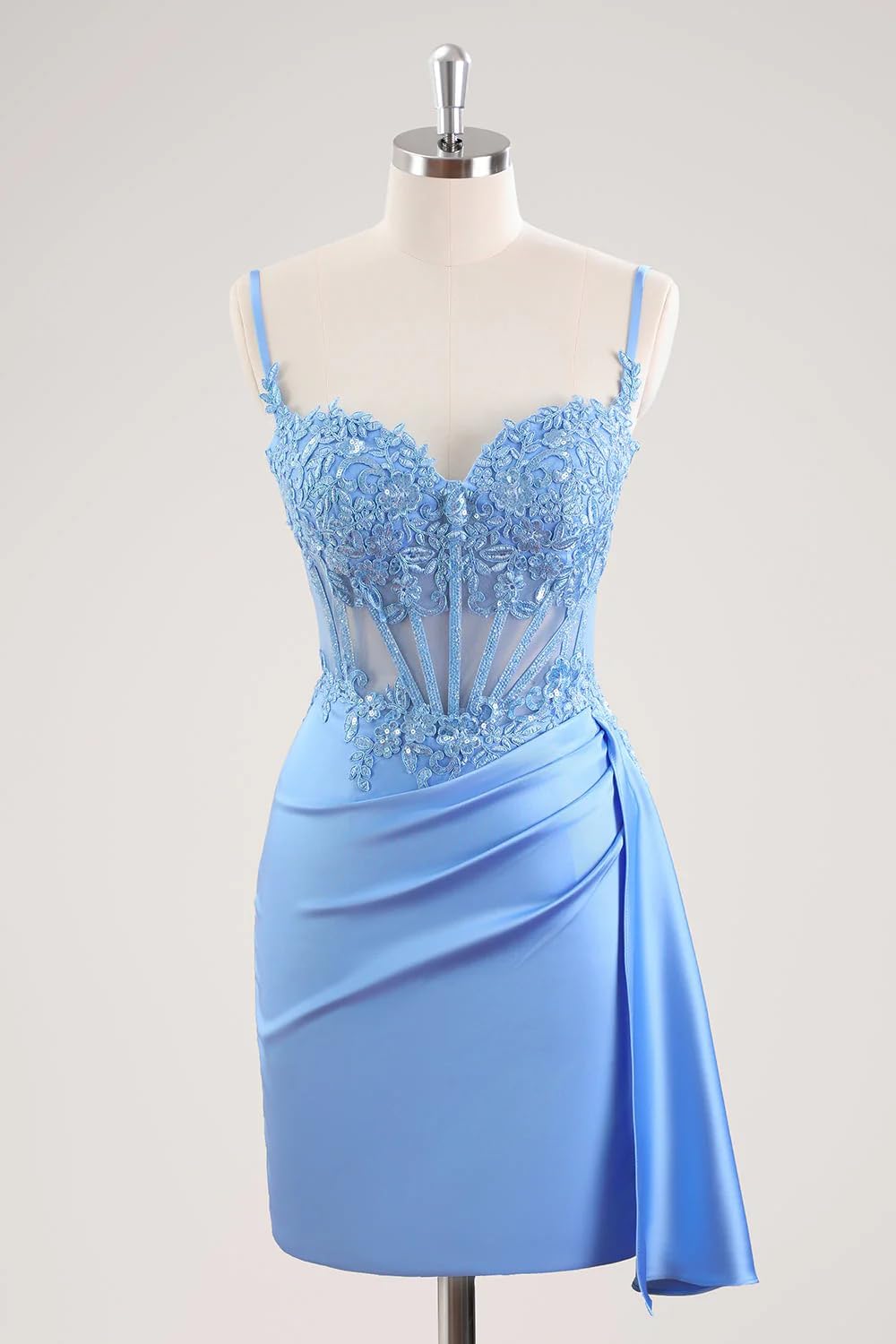 Sequin Short Homecoming Dress for Teens 2026 Satin Corset Lace Mini Cocktail Dresses