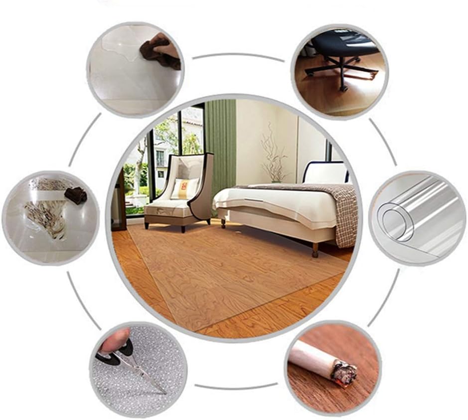 Non-Skid Transparent Carpet Protector for Home/Office/Hall/Low Pile Rugs Doormat,Area Rugs Clear Vinyl Plastic Floor Runner Protector(100 cm x 350 cm)