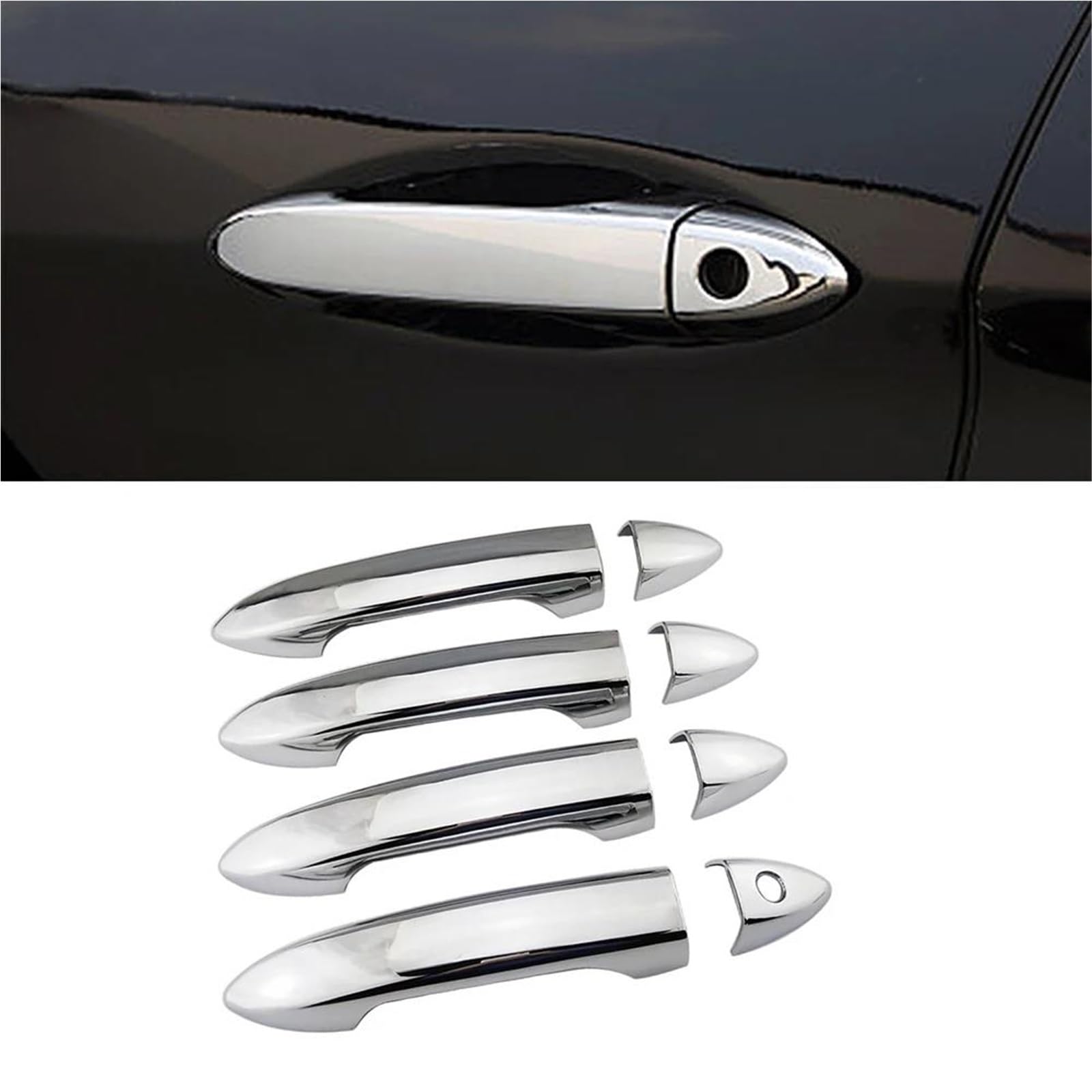 NOHEEU Car Accessories Exterior Door Handle Cover Replacement Parts for Accord 9th Gen 2014-2017(Style 1)