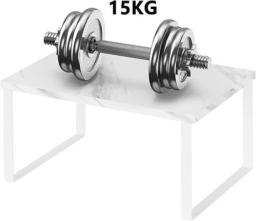 Miniatura 7 de NEX Estante de encimera de cocina, apilable, organizador de estante de gabinete expandible para despensa, juego de 4, color blanco