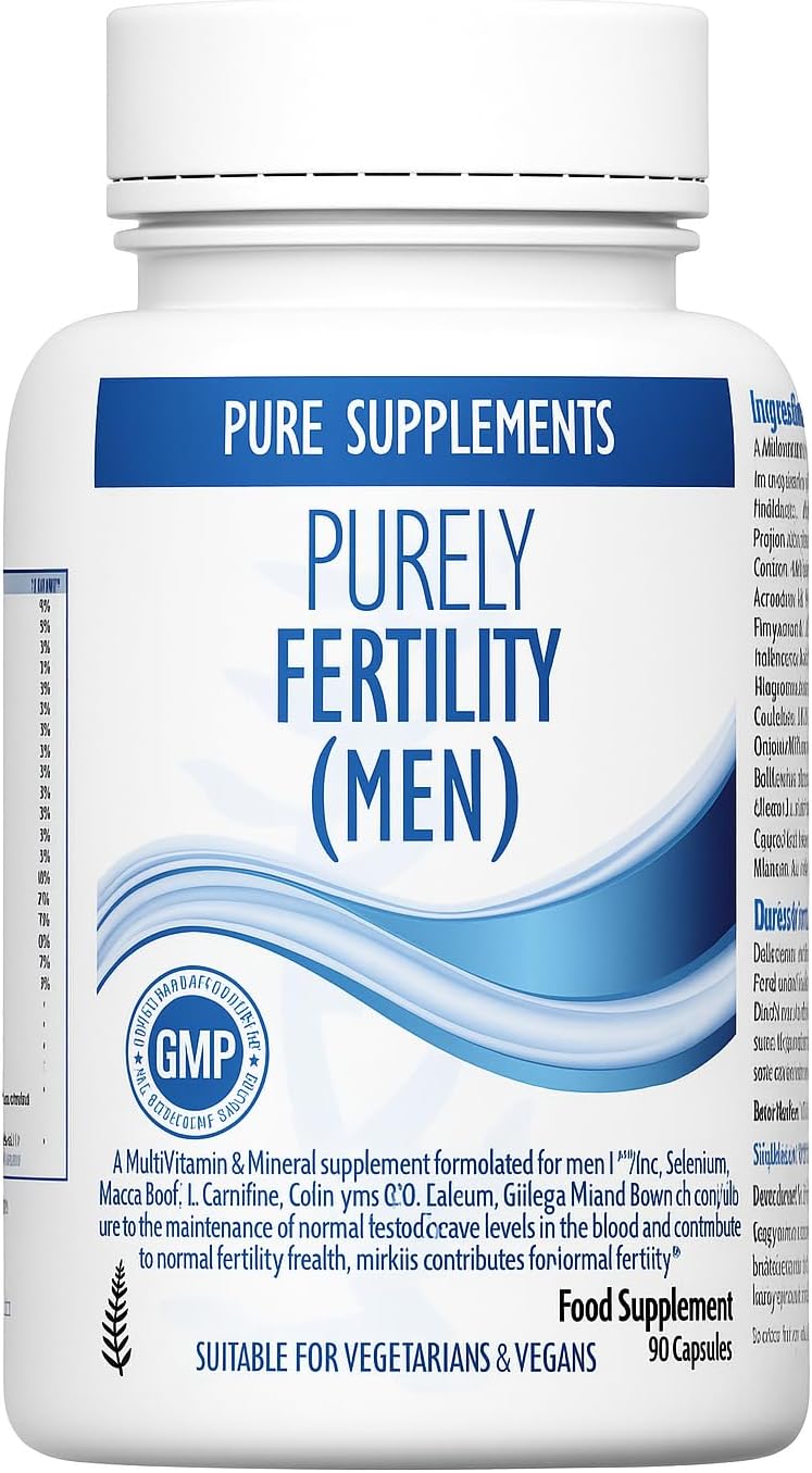 Mens Fertility Vitamins | Fertility Supplement with CoQ10, Zinc, Selenium, L-Arginine,Pine Bark, L-Carnitine, Ginkgo, Maca, Q10, etc 90 Capsules