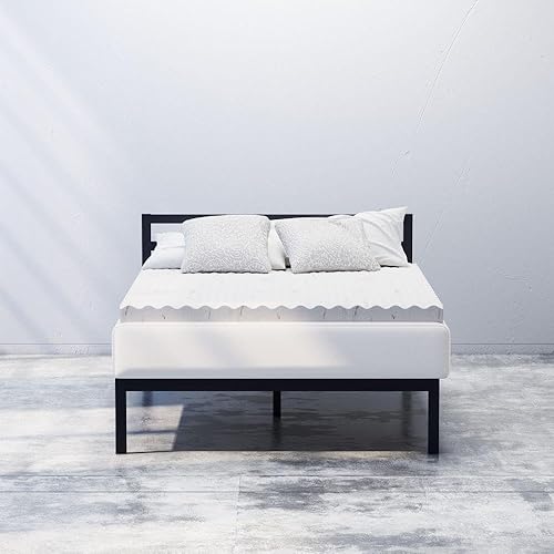 Miniatura 11 de Zinus - Cubrecolchón de espuma viscoelástica refrescante de 1.25 pulgadas, con cobre, antimicrobiano y resistente al olor, transpirable, para cama