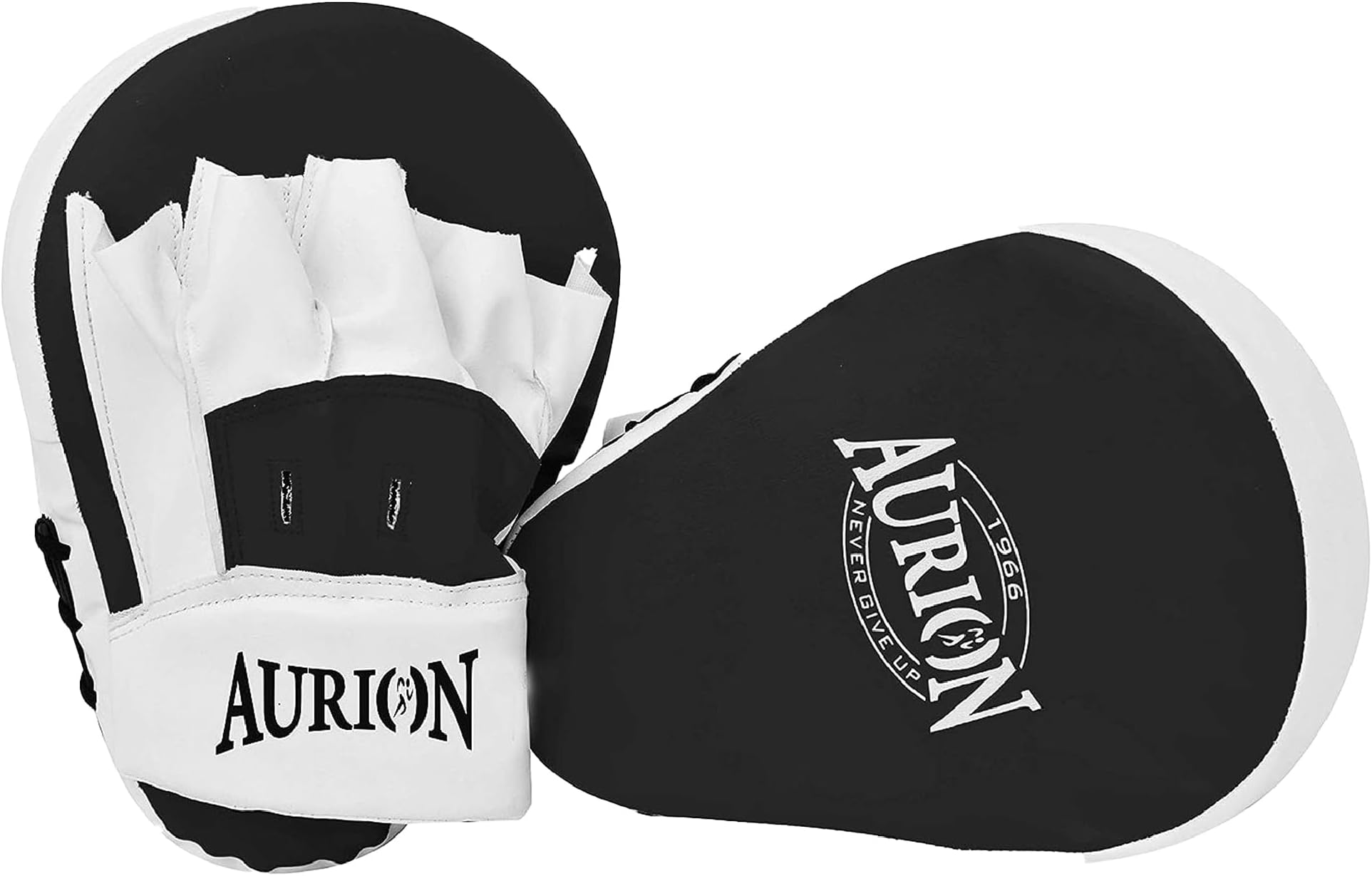AURIONBoxing Pads Focus Curved Maya Hide Leather Hook and Jab Target Hand Pads Great for MMA, Combo Pack
