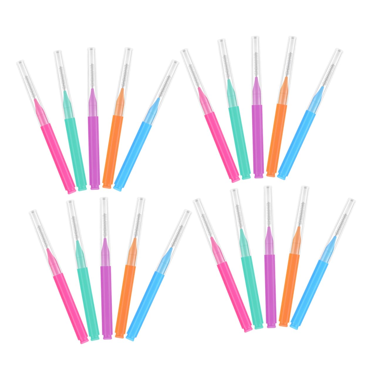 CHILDWEET 50pcs Interdental Brushes for Cleaning Ergonomic Cleaning Tool Bright Colors Portable Toothpicks for Optimal Oral Care for Travel and Daily Use
