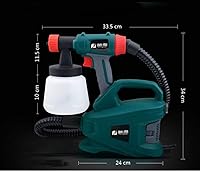 Vista 3 de 220 V 0.098 in Pistola eléctrica para muebles de coche, pintura de látex, pulverizador de pintura 30.4 fl oz 800 W