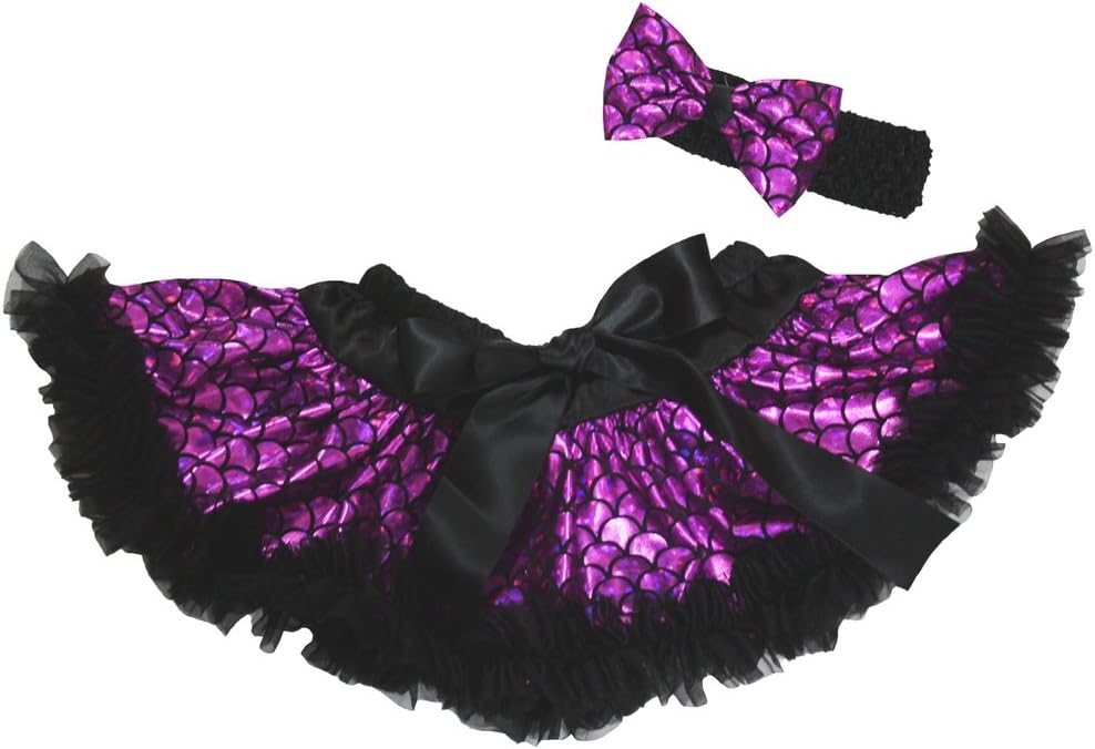 Petitebella Purple Fish Scales Mermaid Newborn Baby Pettiskirt Girl Tutu 3-12m