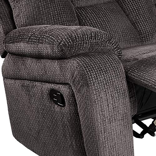 Homelegance Rosnay 3 Piece Reclining Sectional With Console, Chocolate #TOP3