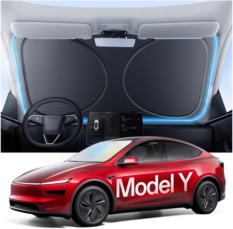 Windshield Sun Shade | Multi-Layer UV Block & Heat Insulation | Keeps Car Cool & Protects Interior, Foldable Reinforced Memory Steel Frame, Easy Storage with Bag, M Size 64" L x 32" W