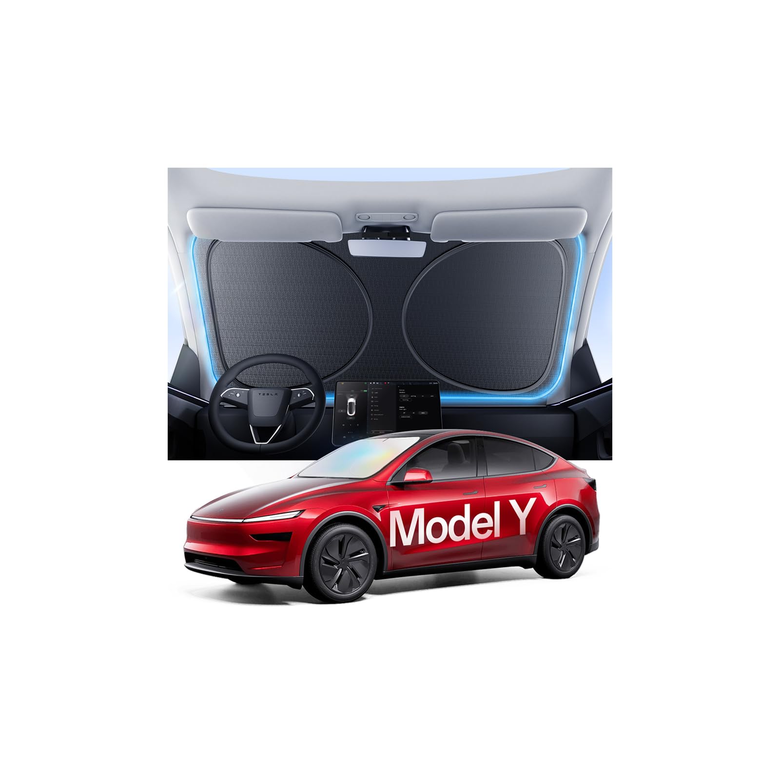 Photo 1 of AMADAW Windshield Sun Shade for Tesla Model Y/YL 2020-2026
