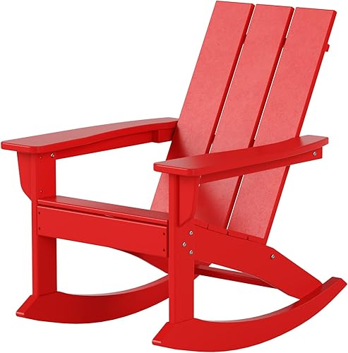 WestinTrends Ashore - Silla mecedora para patio, silla mecedora Adirondack para todo tipo de clima, moderna de granja para exteriores, porche,