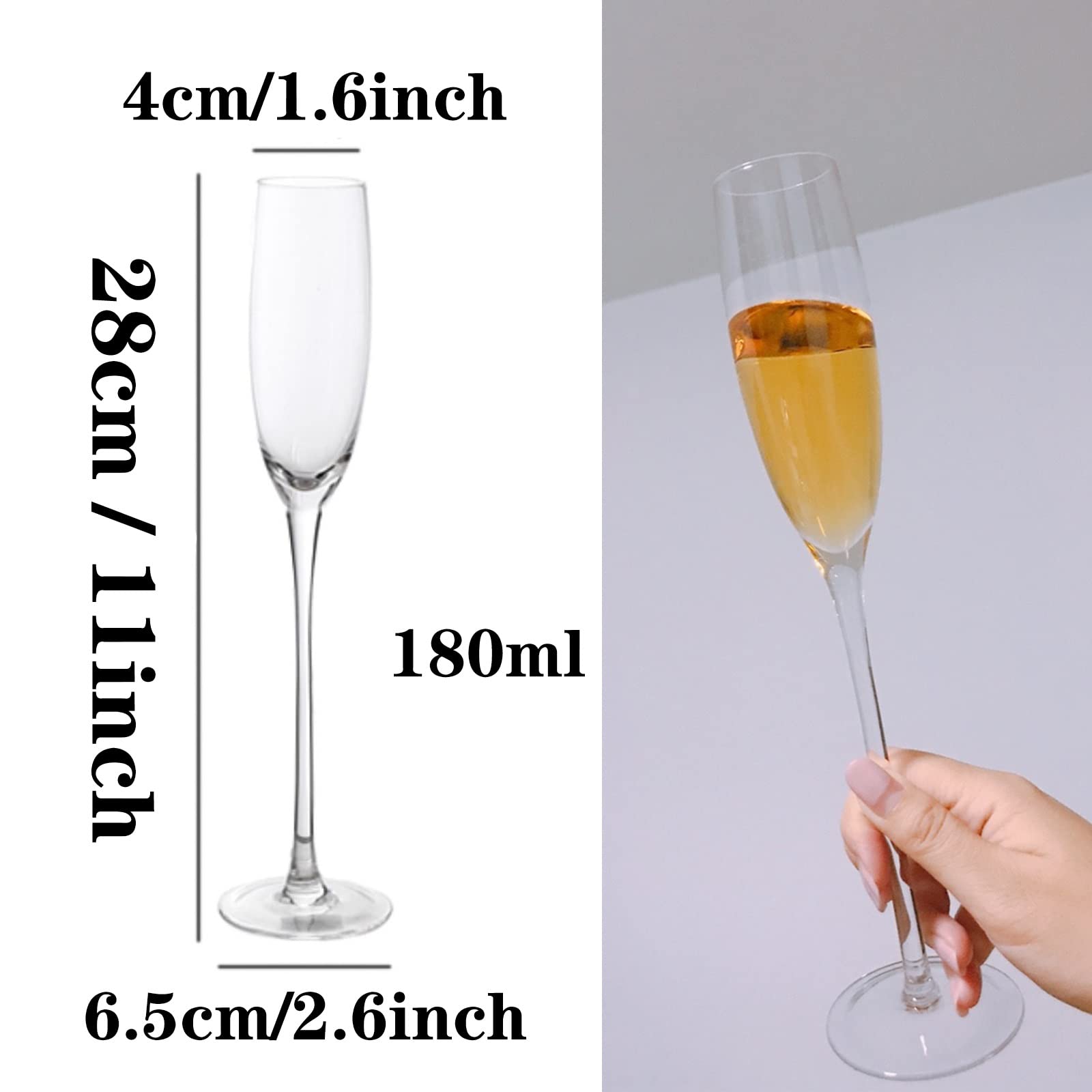 HJXGQJM Copas De Champán, Copas Vino Cristal, Copas De Cóctel, Elegante Copas Vino Tinto Blanco Regalos for Cmpleaños, Aniversario, Boda, Navidad, Copas De Vino Degustación, 4 Piezas Copas de Vino