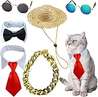 Vista 12 de 4 piezas para mascotas, perro, gato, corbatín, disfraz de mascota, ajustable, collar formal para gatos, perros pequeños, accesorios de aseo