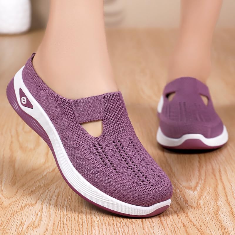 Wide Width Non-Slip Mesh Up Footwear Arch Support Walking Lightweight Orthopedic Sneakers Slip On Nurse Babe Shoes Comfortwear Ortho Shoe Plantar Fasciitis Fashion Sneakers for Women3