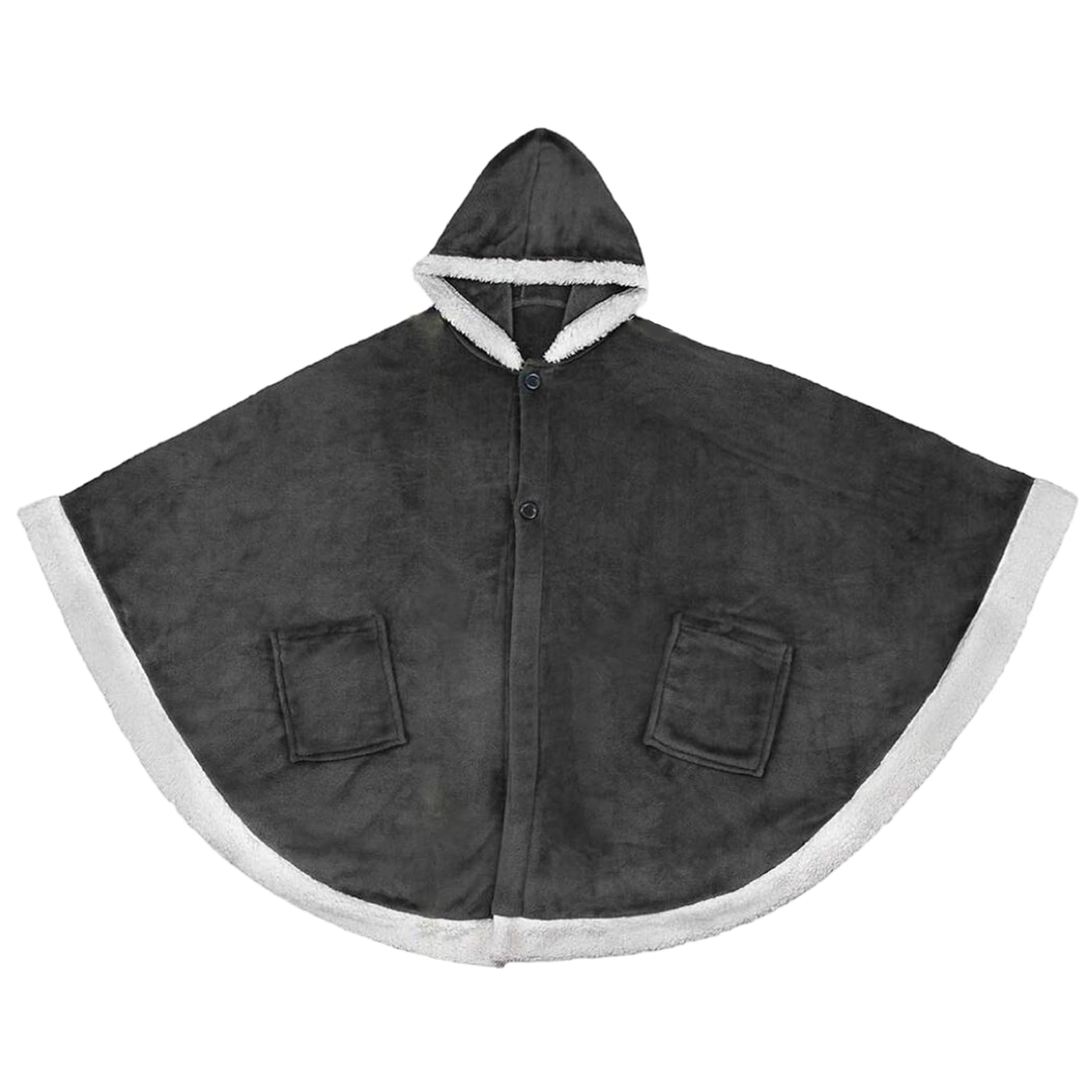 Sweat à capuche surdimensionné en flanelle grise pour adulte