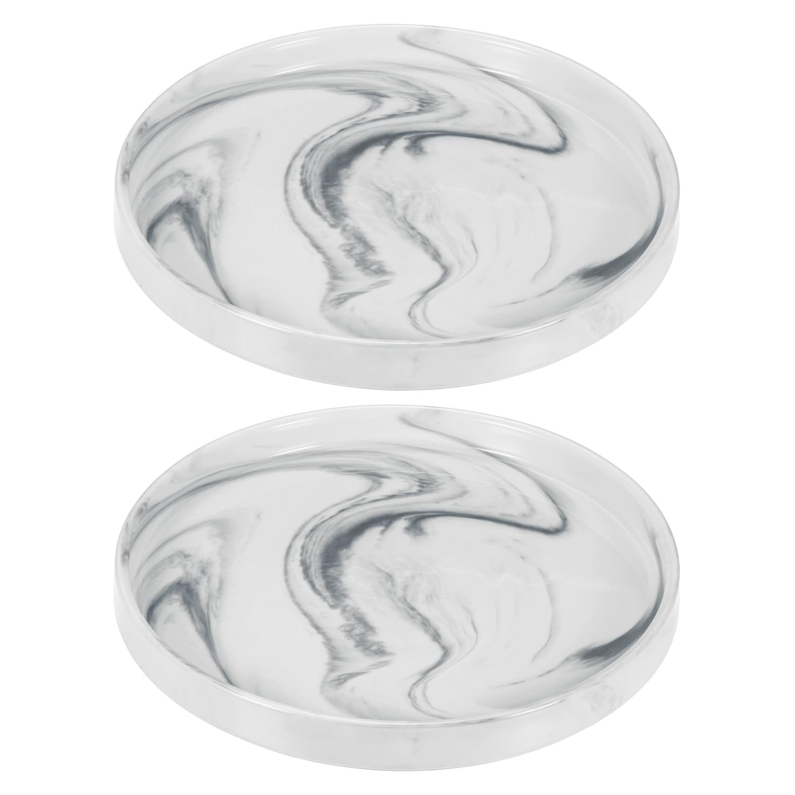 M METERXITY 2-Pack Ceramic Plant Saucer, 7.1 Inch OD Round Plant Saucers Flower Pot Saucers for Indoors/Outdoors Plant Pot