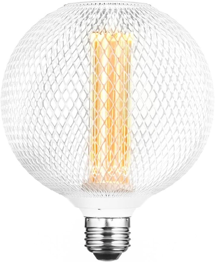 Next Glow Decorative Light Bulb Black Metal Cage Cylinder Led Light Bulbs 3.5W Equivalent 20W E26 Led Bulb Base, Dimmable, Soft Warm Vintage Edison Decorative Bulb for Home Kitchen Restaurant…
