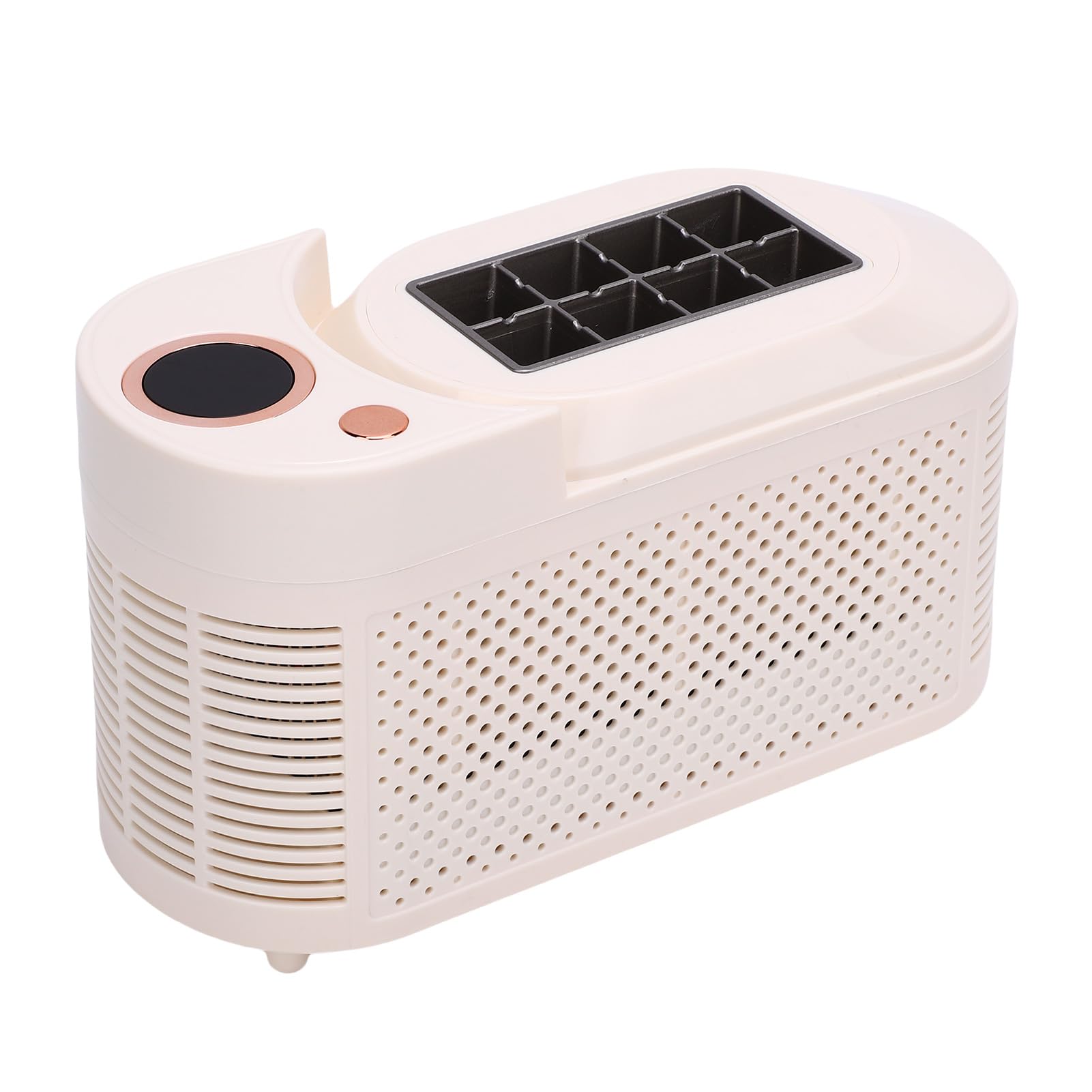 Máquina De Hielo De Encimera, Construcción Compacta ABS SUS, 120 W, 8 Cubos en 10-15 Minutos con Caja De Hielo Automática y Cesta De Deshielo Auxiliar para Dormitorio (Enchufe de la UE)