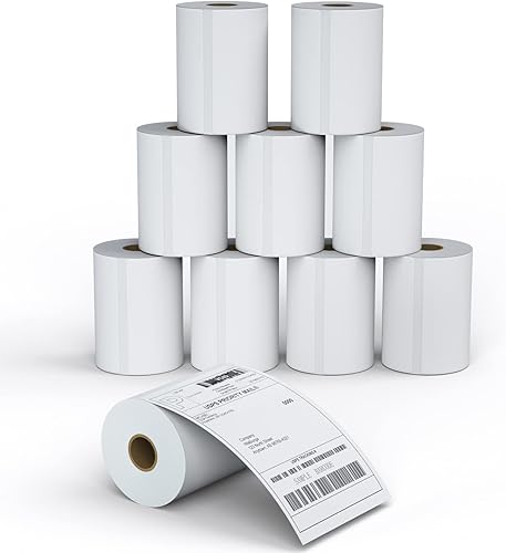 Miniatura 9 de MFLABEL 4 rollos de 450 etiquetas térmicas directas de 4 x 6 para Zebra 2844 Zp-450 Zp-500 Zp-505