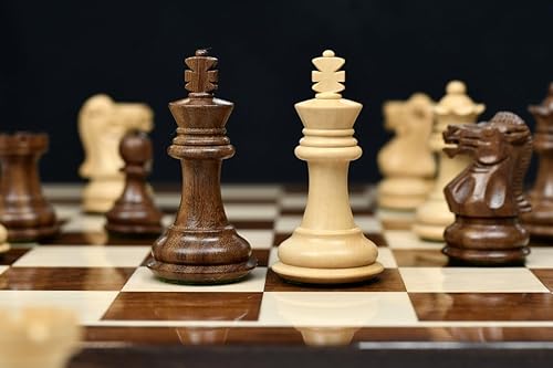 Miniatura 7 de The Collector Series - Piezas de ajedrez Staunton de madera en Sheesham y boj - Rey de 2.6 pulgadas Ajedrez ponderado hecho a mano para juego
