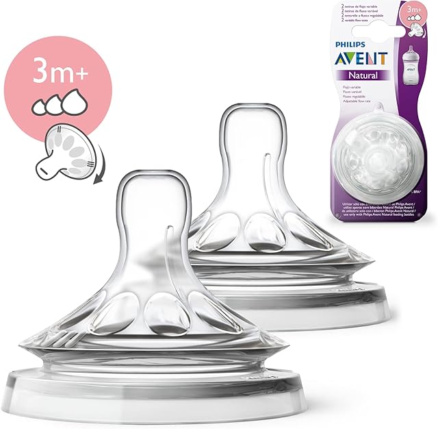 Philips Avent SCF045/27 Smoczek na Butelkę, Bezbarwny, 2 szt./ od 3 mies.