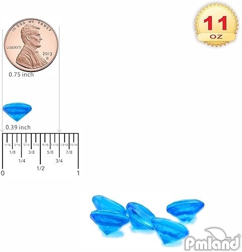 Miniatura 8 de PMLAND 69 piezas de cristales redondos grandes de diamantes acrílicos de 0.98 pulgadas (0.984 in), piedras preciosas del tesoro para dispersos de