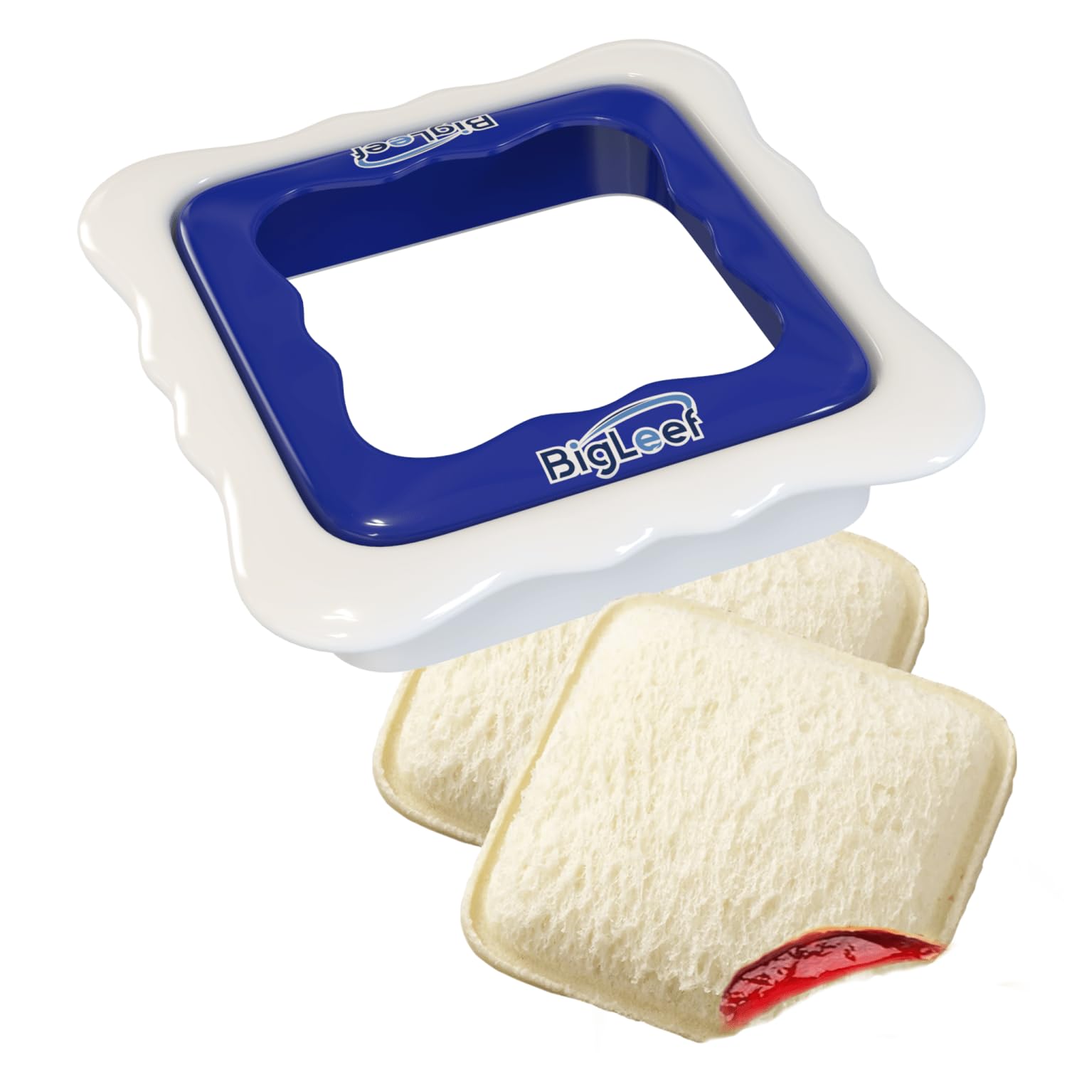 Uncrustable Sandwich Cutter And Maker Sealer Cutter, Crustless Pb&J Sandwich Crimper Bread Cutter, Safe For Kids, Easy To Use, Dishwasher Safe, Square