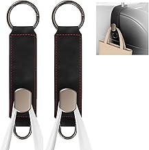 Nibbler Set of 2 Car Seat Hooks, Car Seat Back Storage Hook, Headrest Hooks for Car, Car Hooks for Purses and Bags (Black)