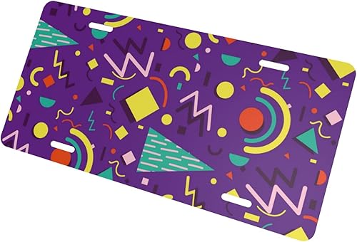 Miniatura 3 de Cubiertas decorativas de metal para automóvil, estilo retro de los años 80, 6 x 12 pulgadas para mujeres y hombres