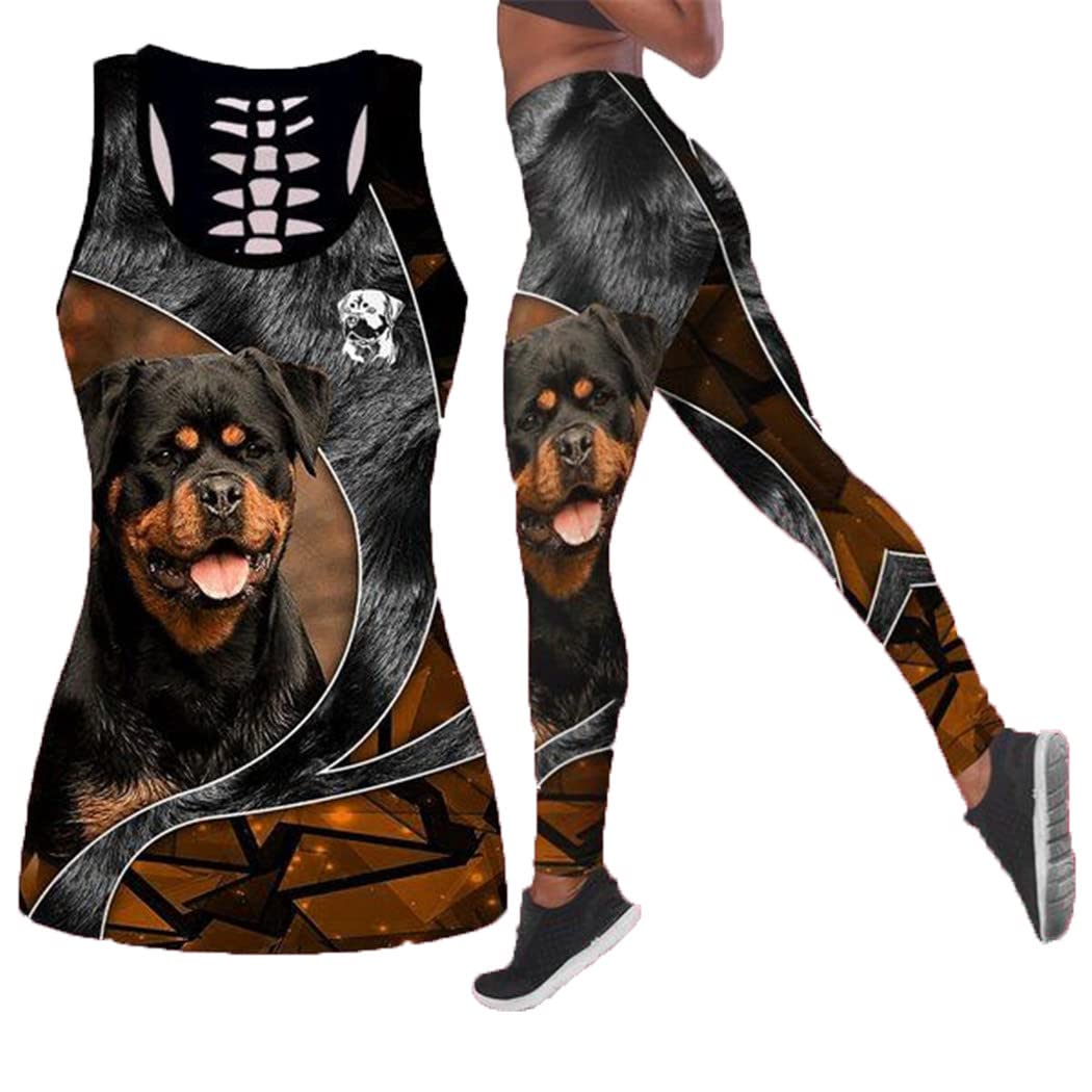 Legging débardeur bouledogue français 3D confortable et extensible