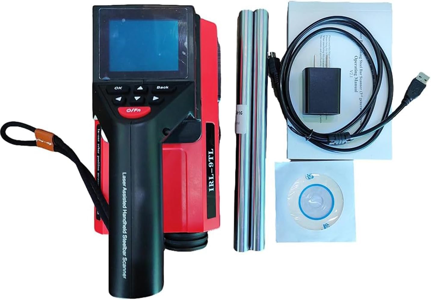 Rebar Finder Integrated Rebar Detector Concrete Rebar Locator Reinforcement Tester With Range 6mm-90 Mm 7mm-200mm Usb Interface For Steel Bar Thickness Network Profile Multi-Mode Waveform