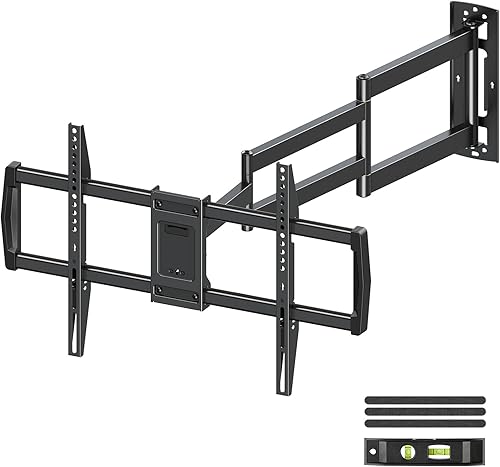 MOUNT PRO Soporte de pared para TV de brazo largo para la mayoría de televisores de 42 a 75 pulgadas, extensión de 37.9 pulgadas de largo, soporte