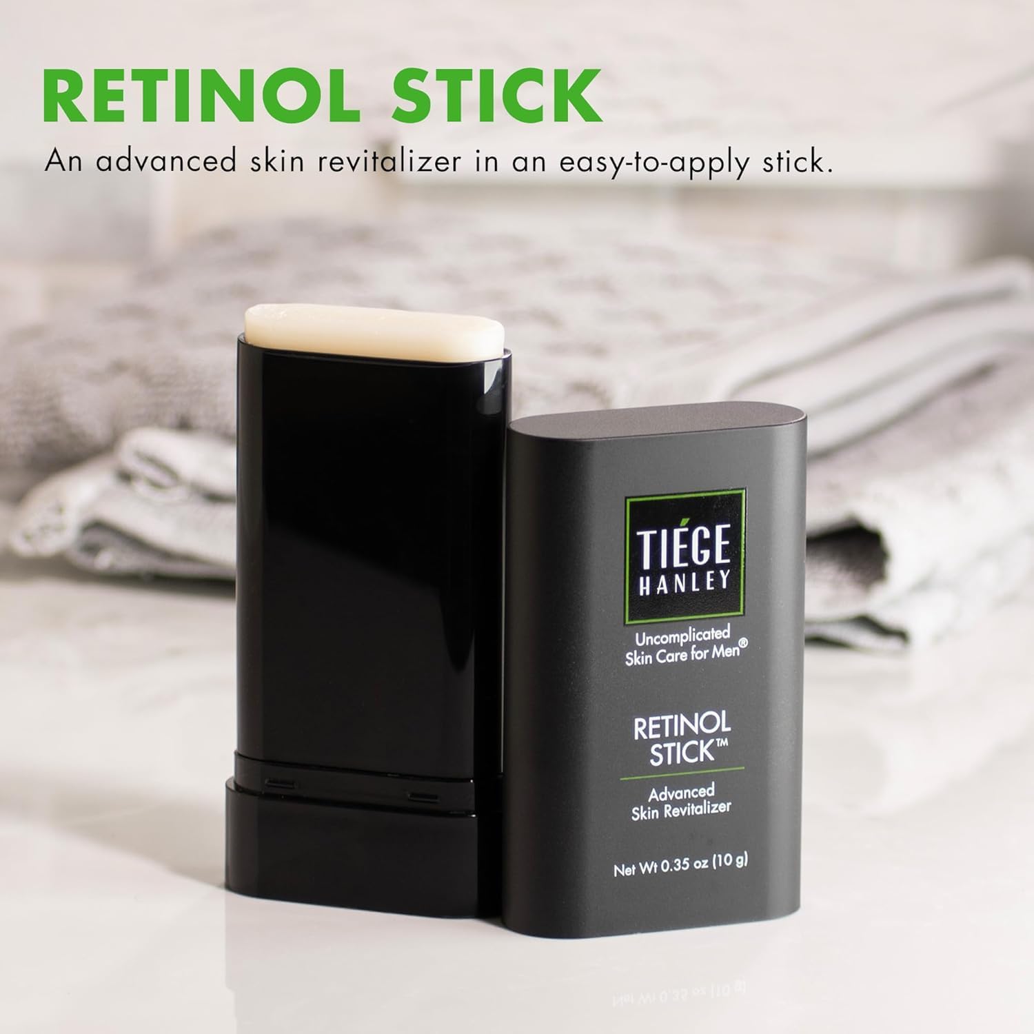 Tiege Hanley Retinol Stick for Men, Anti-Aging Face & Eye Stick With Hyaluronic Acid & Niacinamide, Helps Reduce Appearance of Fine Lines, Wrinkles & Dark Circles, Men’s Skin Care, 0.35 Oz - Image 3
