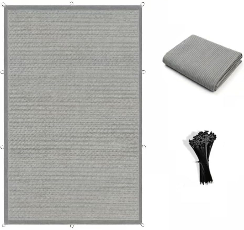 90% Sun Shade Cloth 6x10 FT, Breathable, UV Resistant Sunshade Cover with D-Ring for Pergola, Garden, Patio, Deck, Backyard, Gray