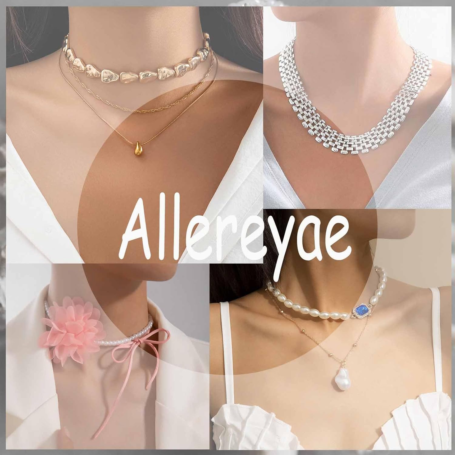 Boho Small Heart Pendent Necklace Blue Faceted Bead Necklace Heart Beads Necklace Bead Gemstone Choker Necklace Faux Sapphire Necklace Jewelry for Women - Image 7