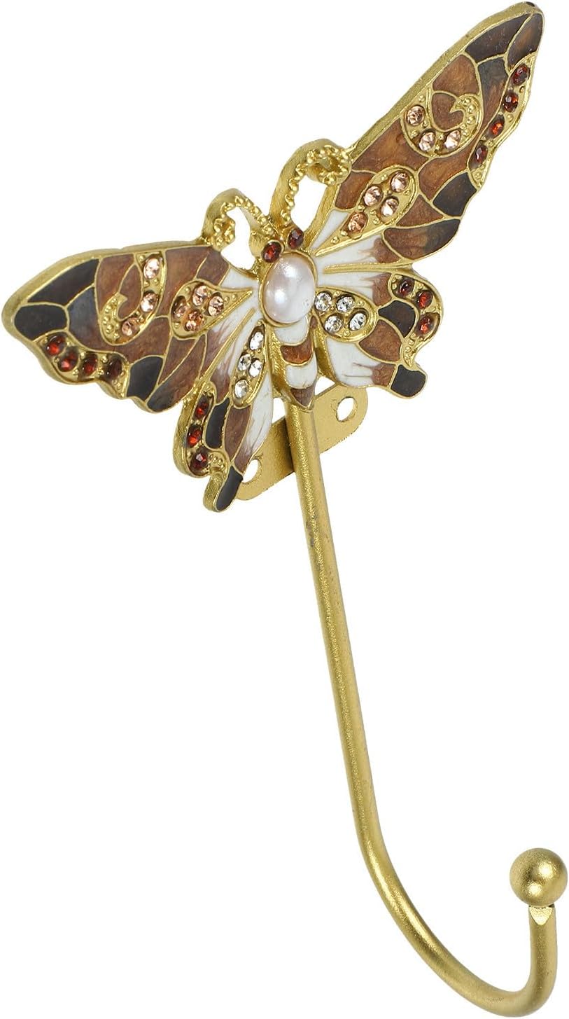 Cabilock Butterfly Wall Hook Decorative Zinc Alloy Coat Hanger for Storage