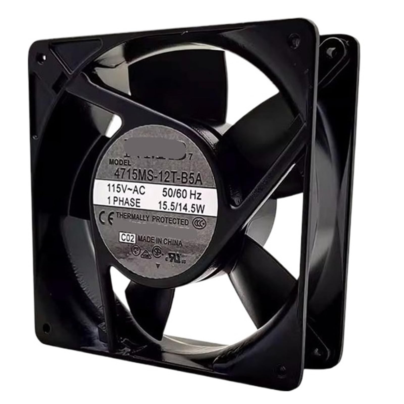 4715MS-12T-B5A AC 115V 15.5/14.5W 12038 120 * 120 * 38mm 12cm Cooling Fan