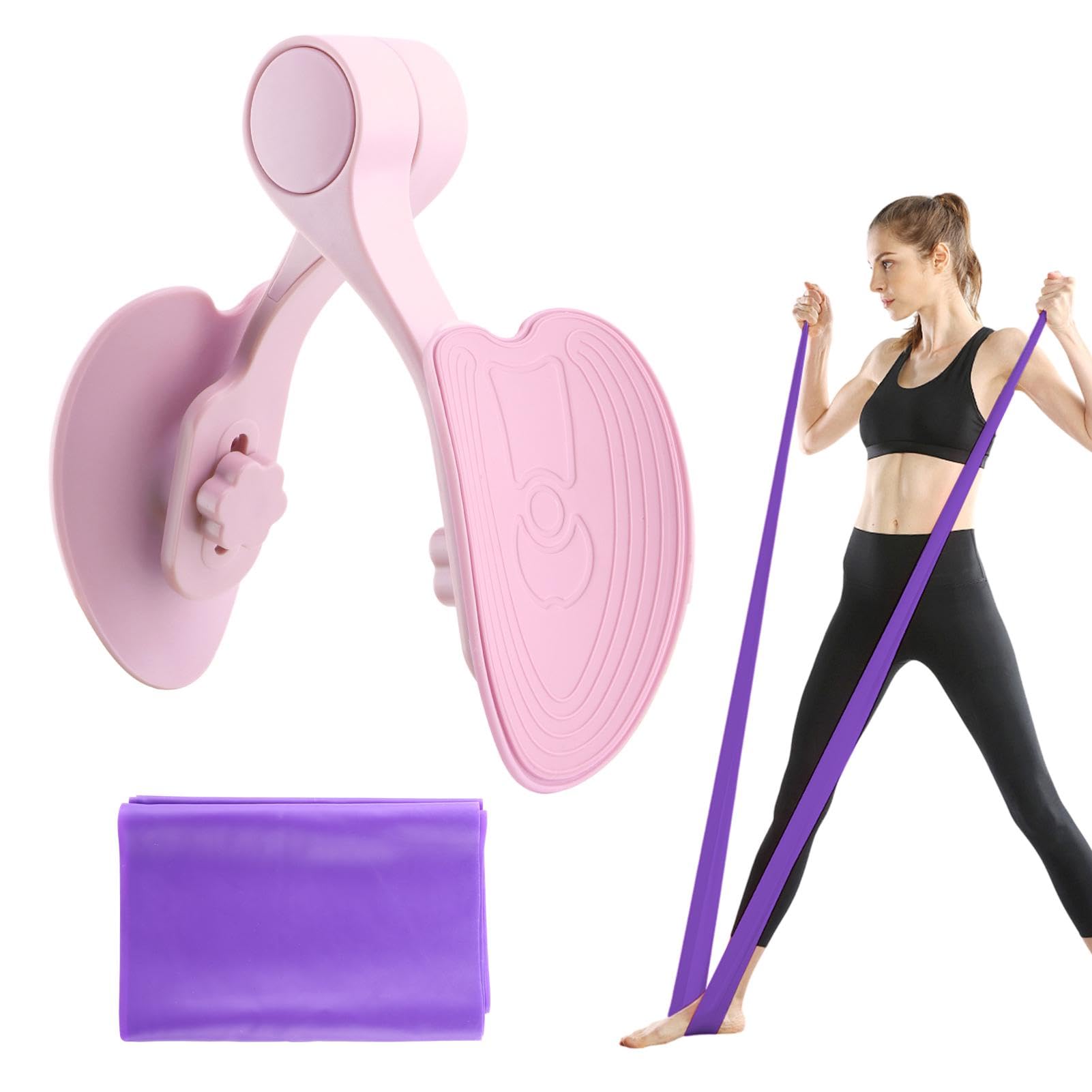 Thigh Master, Beckenbodenmuskeltrainer mit Widerstandsband, Hüft- & Beckentrainer Kegel Exerciser, Inner Thigh Exercise Workout Equipment für Muskelstärkung & Toning
