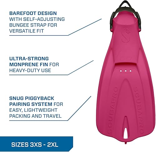 Miniatura 4 de SCUBAPRO GO Travel - Aleta de buceo para esnórquel y natación, correa de talón abierta