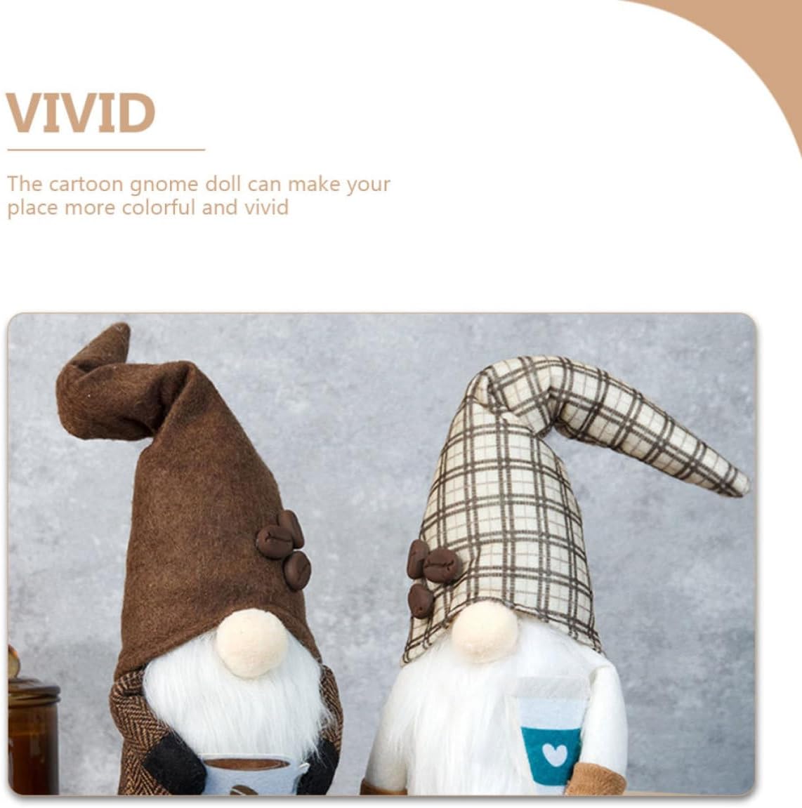YARNOW Adorable Plush Gnome Doll Table Decoration for Holiday Season image 3