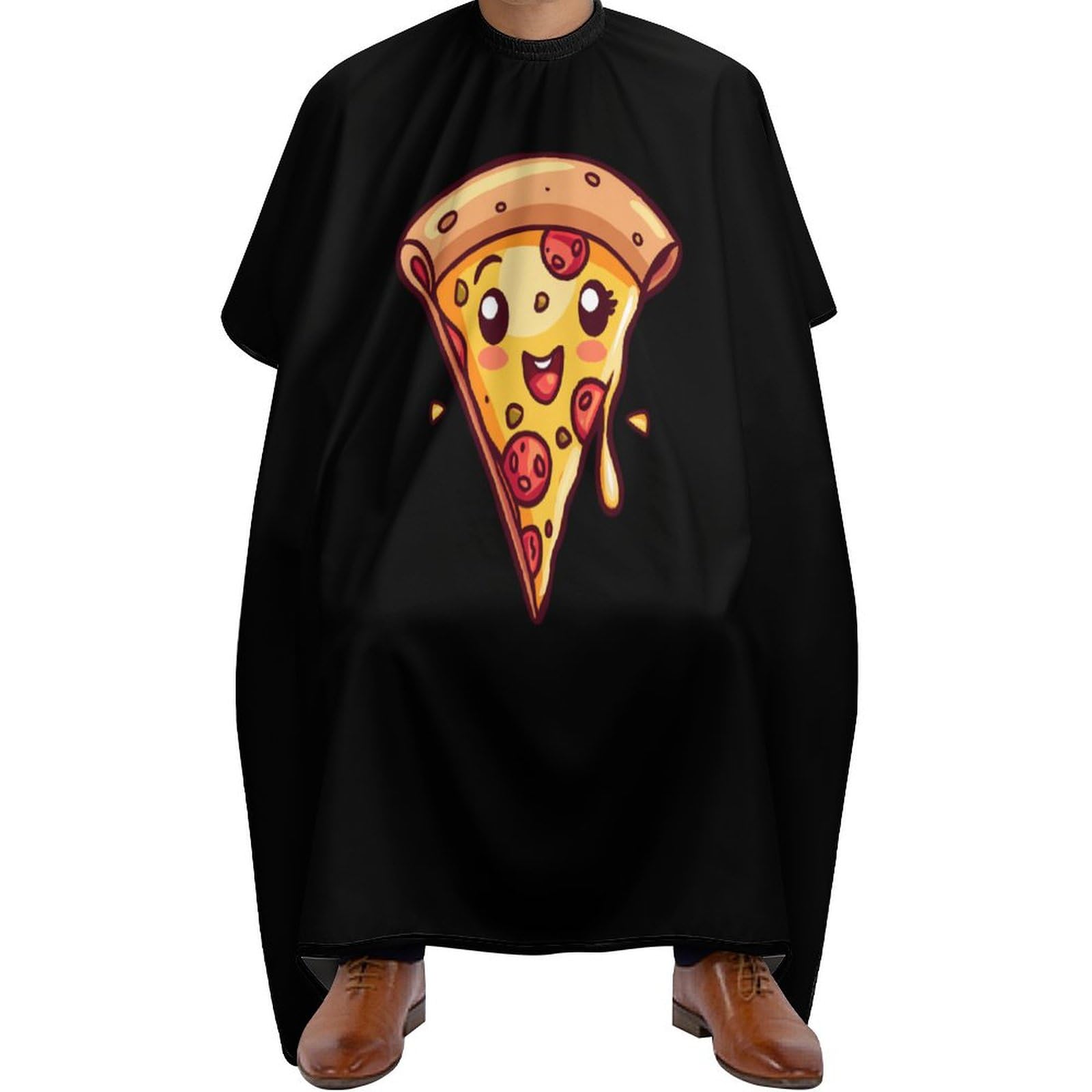 Cape de coupe pizza mignonne pour coiffeur salon imperméable - 2