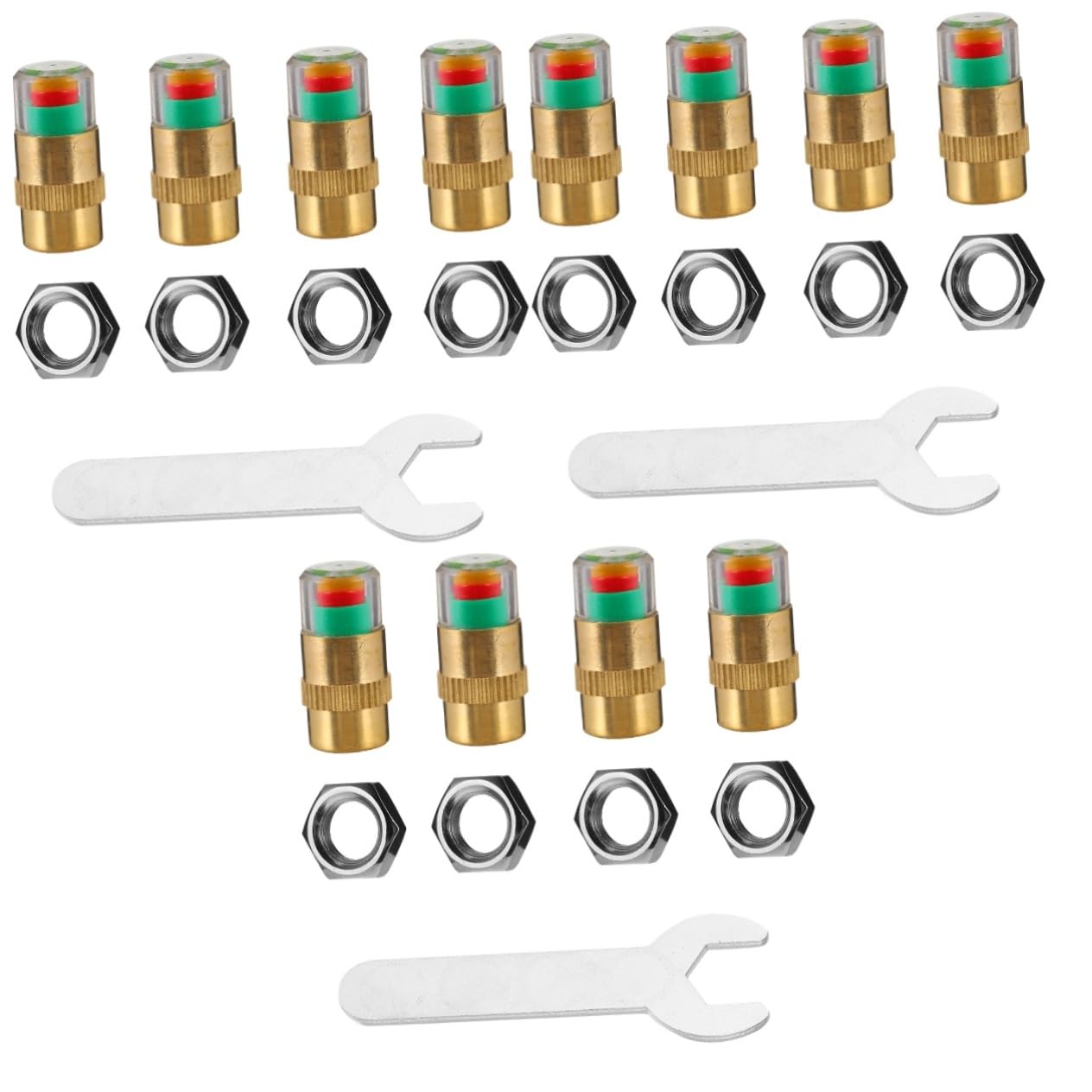 ULTECHNOVO 3 Sets Spare Tire Pressure Monitoring Device Black Tire Pressure Measuring Caps