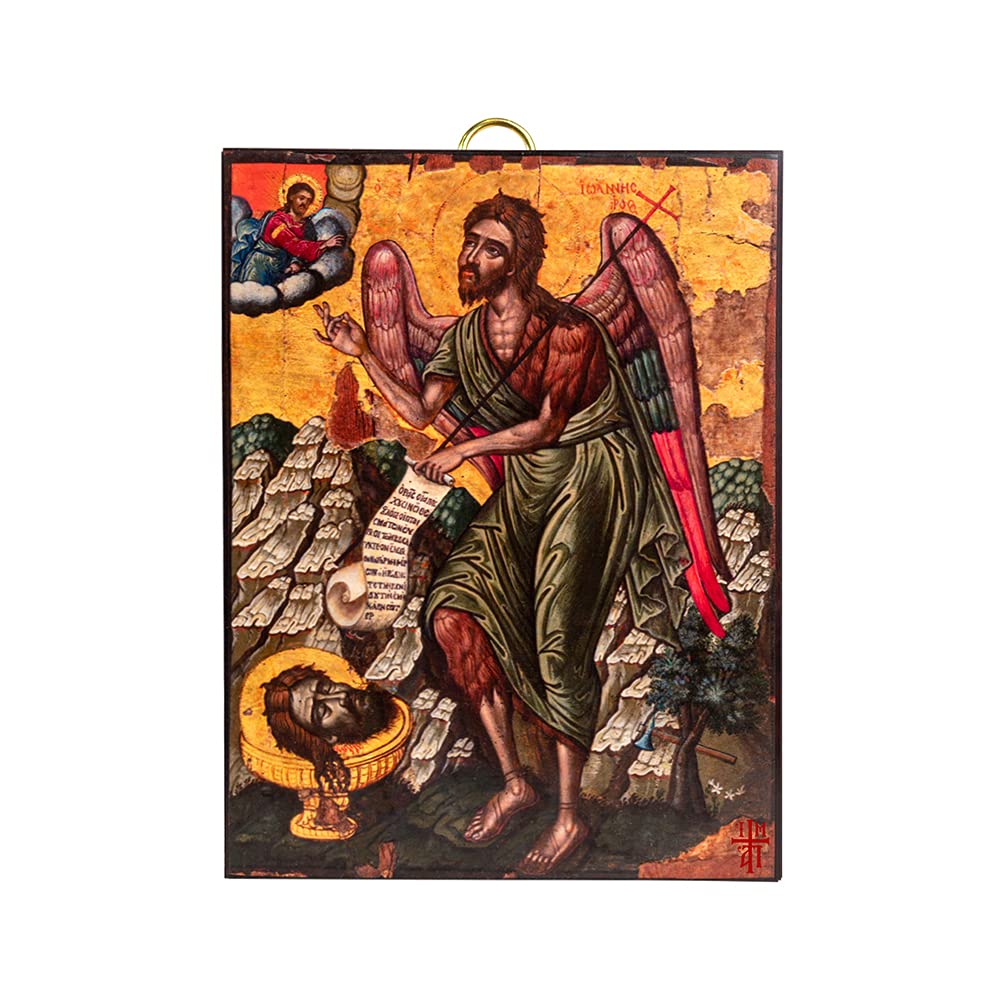 Saint Jean-Baptiste Icône 18ème Siècle 13,8 x 18 cm