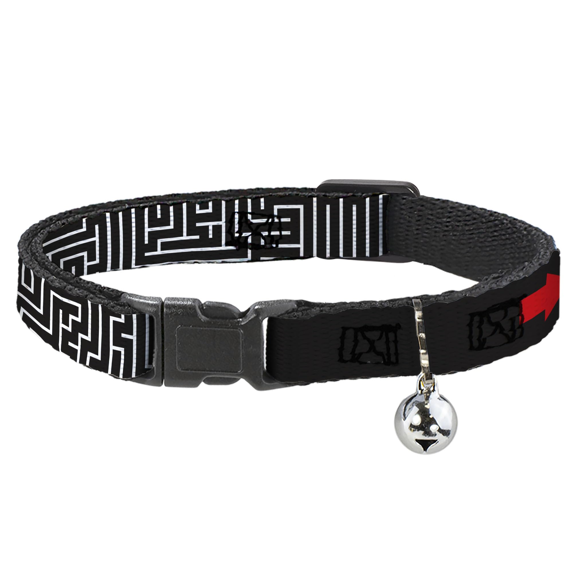Collar de Gato Breakaway Buckle-Down de seguridad con hebilla de liberación rápida Maze Black