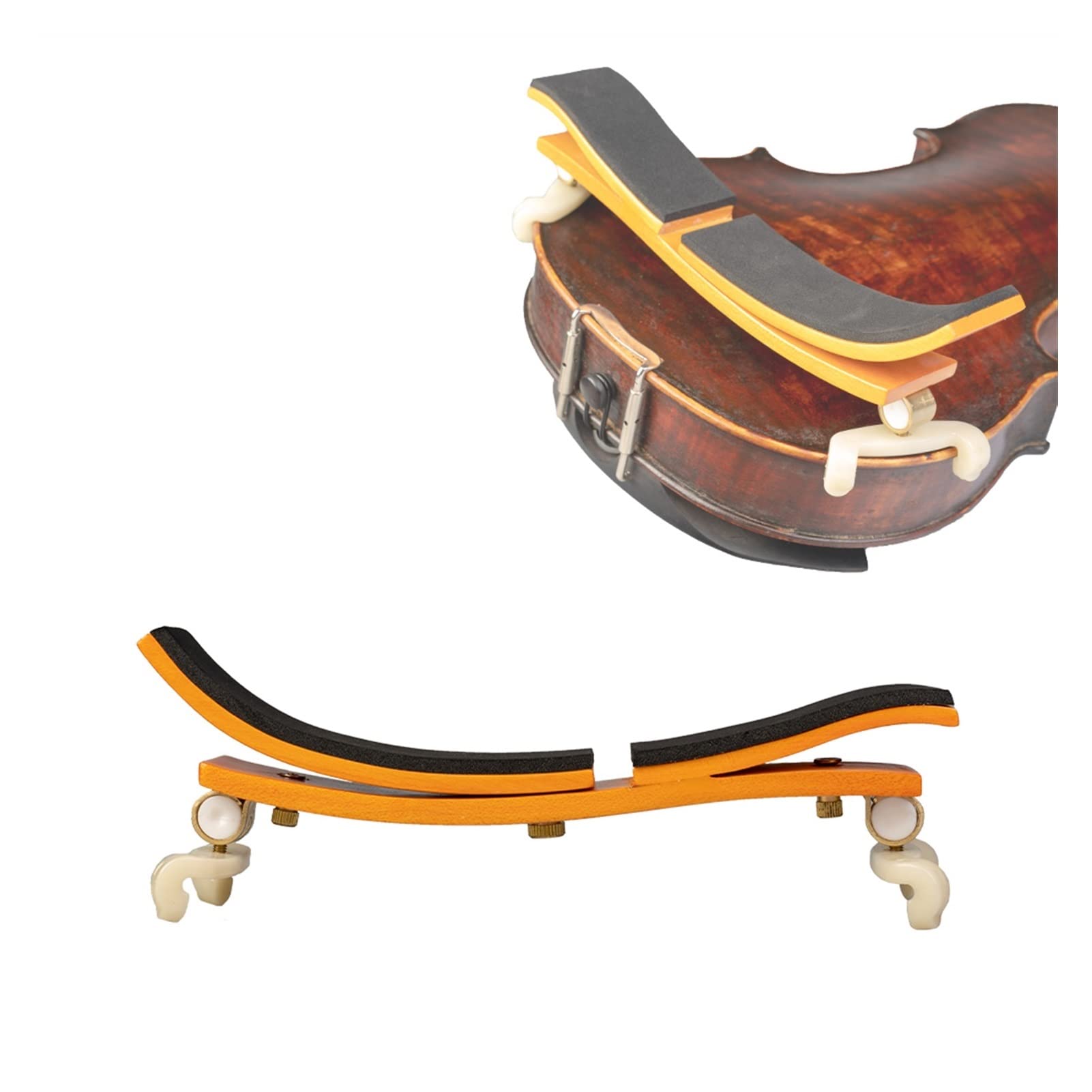FLFL Hombreras violín Pastilla De Hombro De Violín Maple De Múltiples Posiciones Maple Cómodo Partes violín