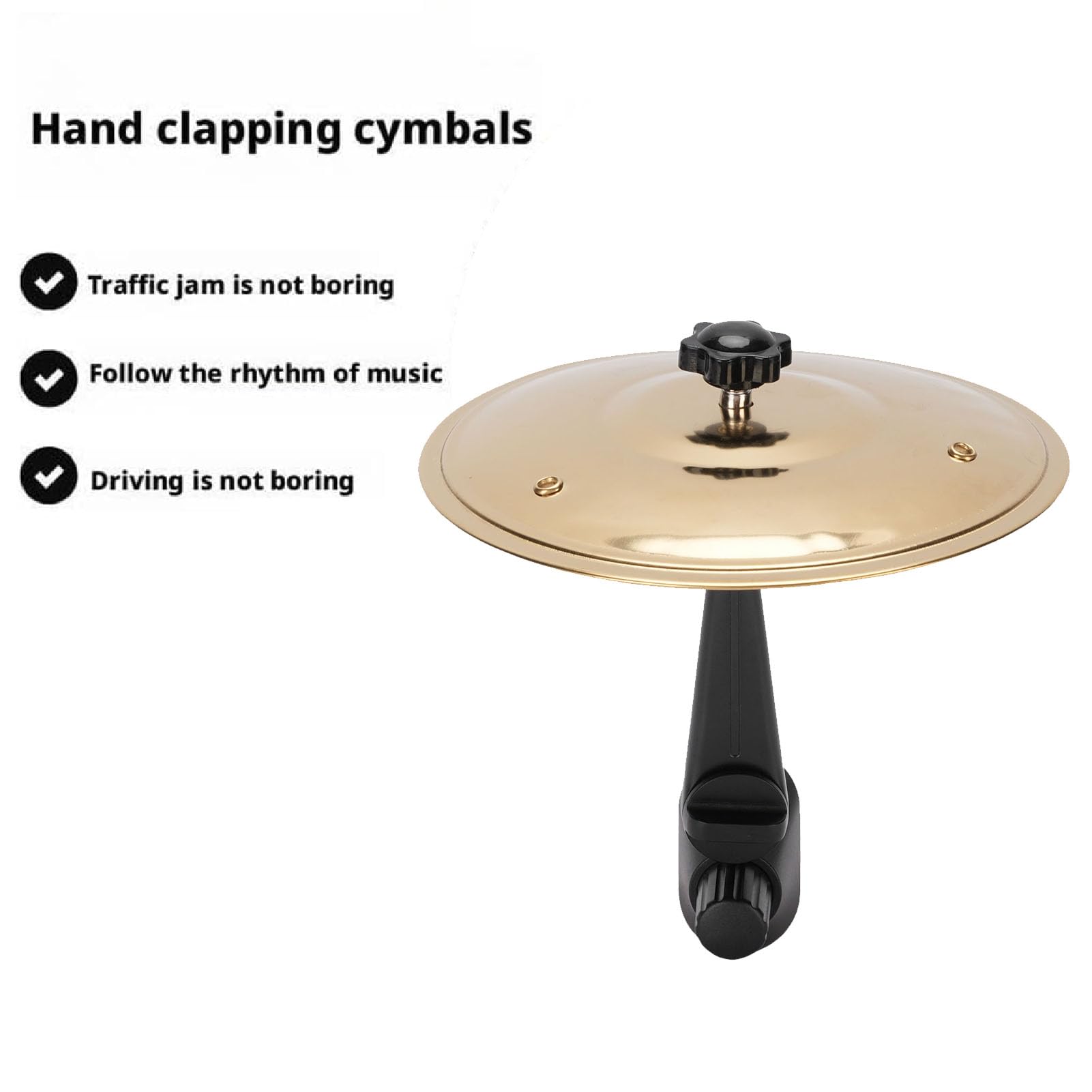 CHICIRIS CARMAL CYMBAL AIR AIR VENT MINI DRUM CAMBAL CYMBAL CIMBAL DLA SAMOCHODU Z ZAWOREM STOP MATERIAŁA ABS MATEKTOR ZABAWA AKCESORY DO PROUMERS (Złoty)
