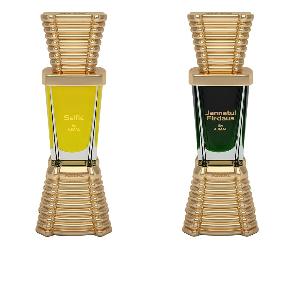 Ajmal Selfie Concentrated Woody Perfume Free From Alcohol 10ml for Male & Ajmal jannatul Firdaus Concentrated Oriental Perfume Free From Alcohol 10ml for Unisex Combo