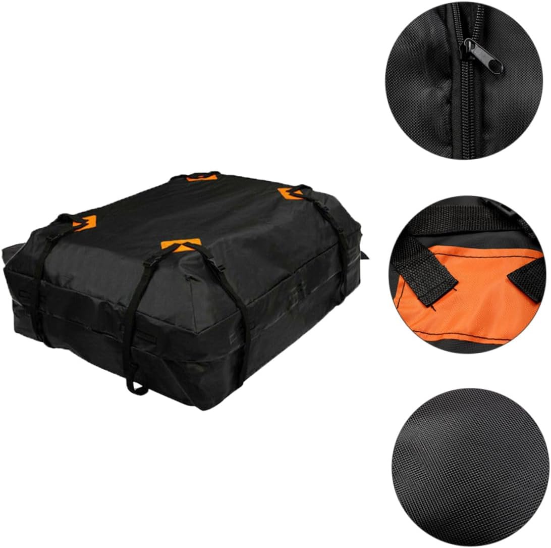 Zerodeko Waterproof 600d Oxford Car Roof Bag, Large Capacity Rooftop Cargo Carrier with Sunproof Dustproof Cover, Vehicle Soft Shell Luggage Storage for Travel and Outdoor Use