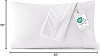 Vista 9 de Bedsure Juego de 2 fundas de almohada de tamaño estándar, fundas de almohada de microfibra cepillada blanca, súper suaves, fundas de almohada