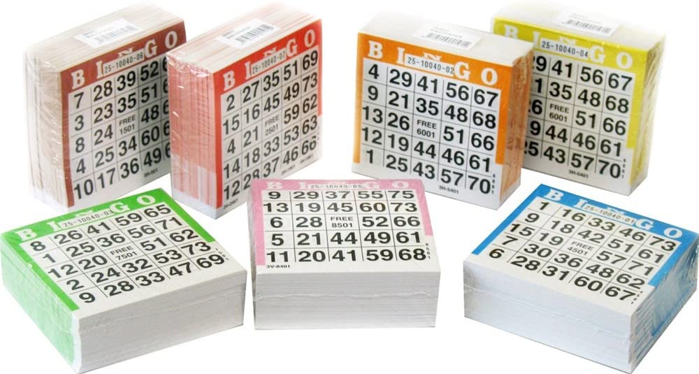 Engelhart – 360602 – Zestaw 1500 jednorazowych kart bingo – gra lotto – użytek rodzinny i profesjonalny