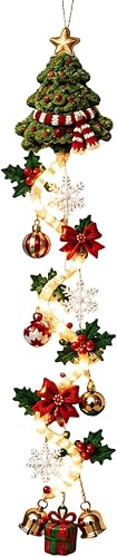 Merry Cascade Glowing Christmas Door Hanger Tree Lighted Christmas Ornament